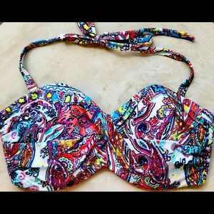 Victoria Secrets 34DD Paisley bandeau swim top
